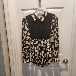 Black and brown vest Blouse